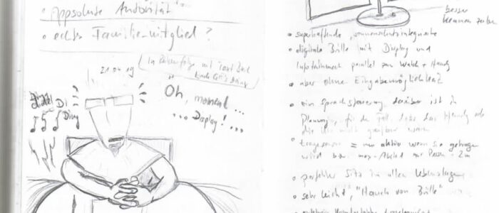 Knuud & Ksavver Technik Ideen wie Datenbrille von MOSH aus dem Skizzenbuch Nummer 2 als ganzes Bild Knuud & Ksavver Technik Ideen wie Datenbrille von MOSH aus dem Skizzenbuch Nummer 2 als ganzes Bild