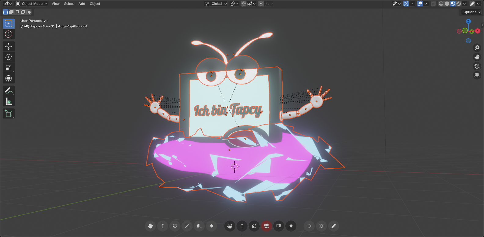 Blender Viewport mit den Blender internen Tools erstellt