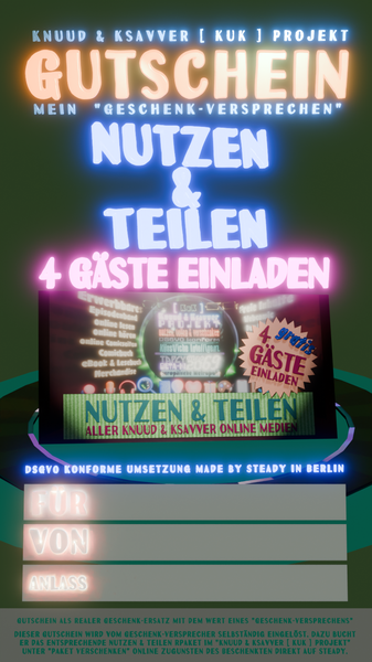 Knuud & Ksavver [ KuK ] Projekt - alle online Medien Nutzen & Teilen mit 4 Gästen