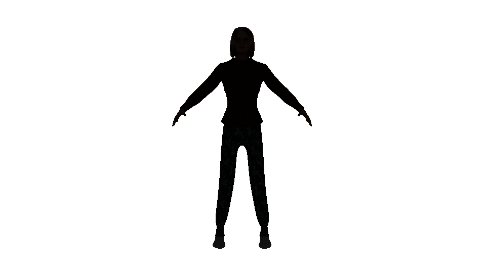 Kaatje posiert jetzt auch richtig im MPFBv2 AddOn in Blender