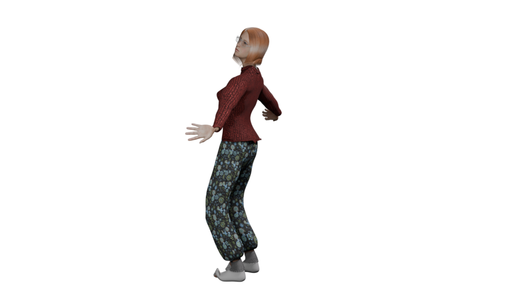 Kaatja und die Blender Asset Pose Library