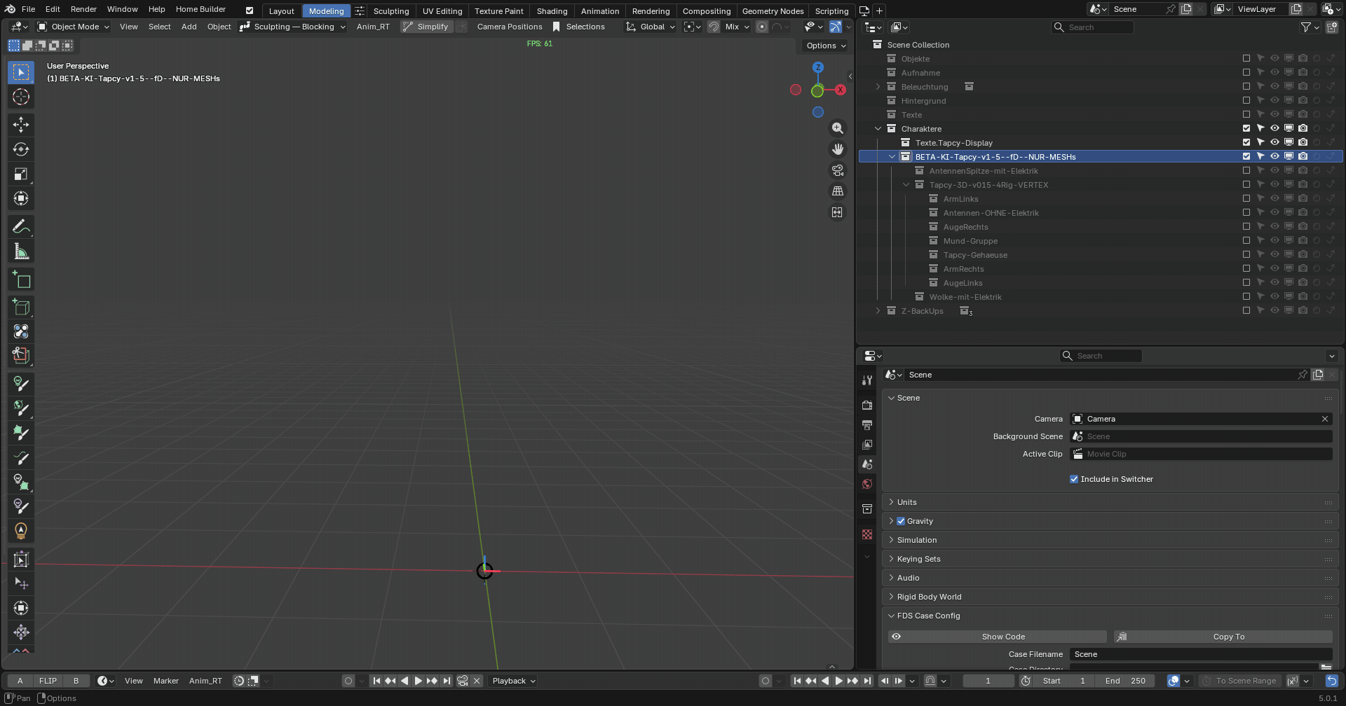 BTEA-KI Tapcy nur MESHs für neuen RIGGING & BINDING Anlauf