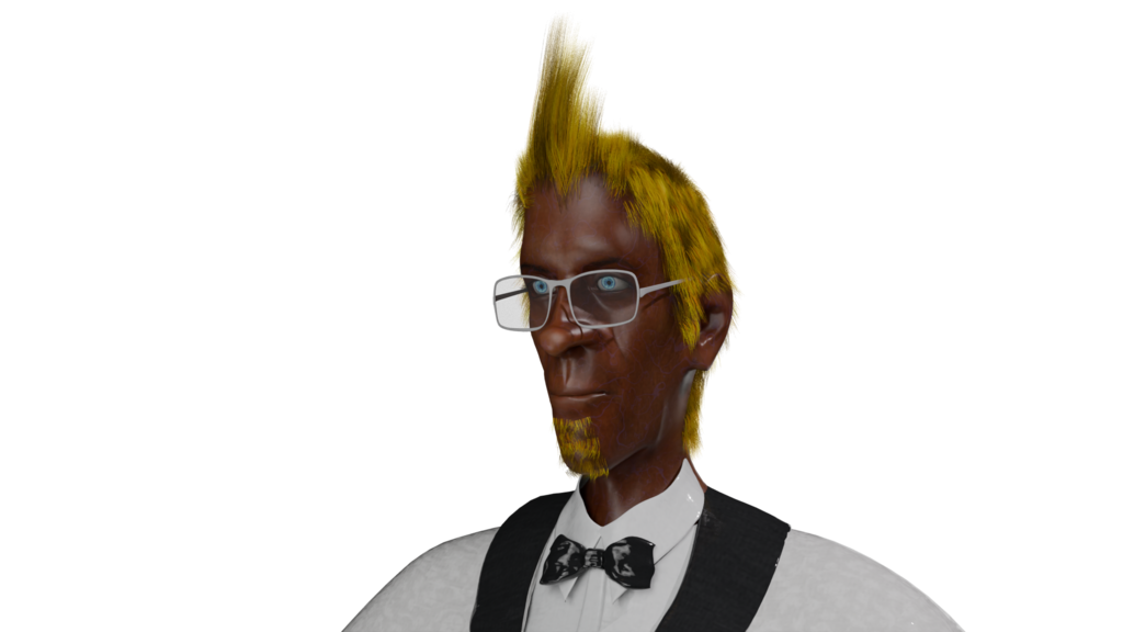 Ksavver Entwurf mit Assets im Original [ Farben ... ]

 mit MPFBv2 Haare aus dem Hair Editor, der mit Geometry Nodes arbeitet