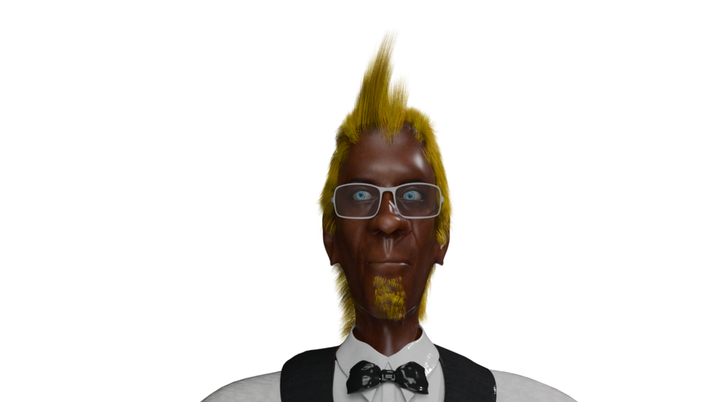 Ksavver mit Original Assets cc0 aus MpFBv2 und Geometry Nodes Haare per Hair Editor