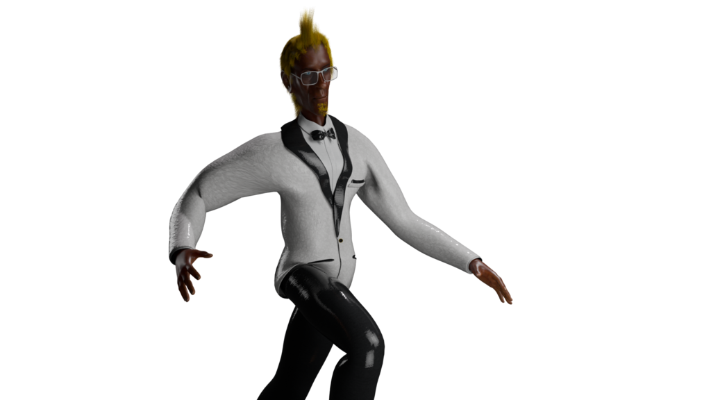 Ksavvers Posen klappen auch mit den GeoNodes Haaren aus dem Hair Editor in MPFBv2
