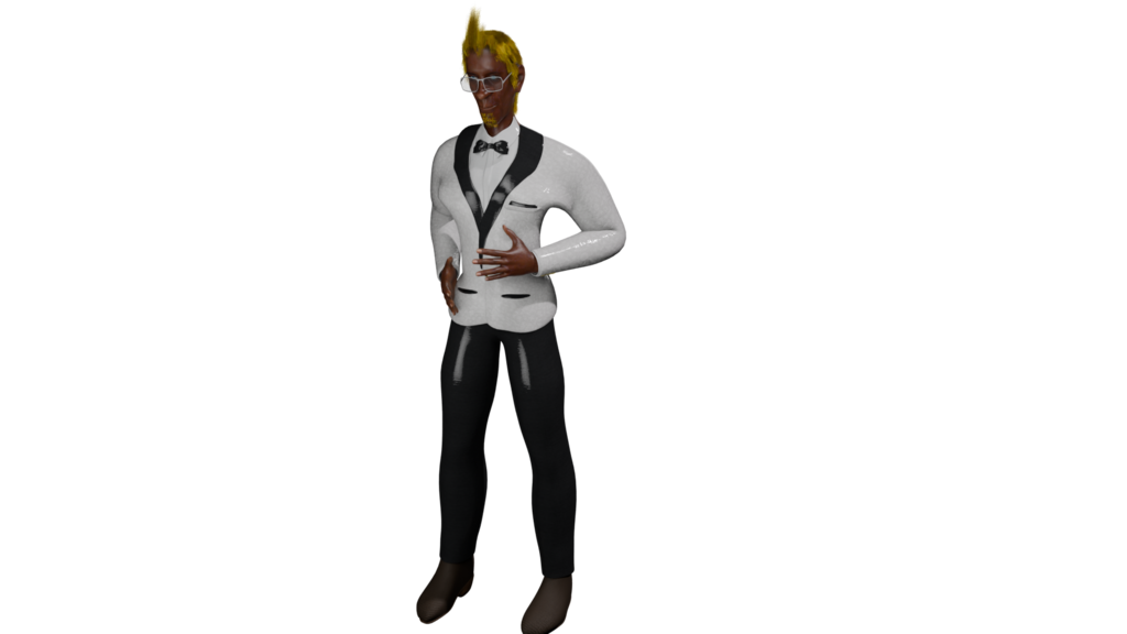 Original Asset-Farben und Ksavver mit GeoNodes Haaren
