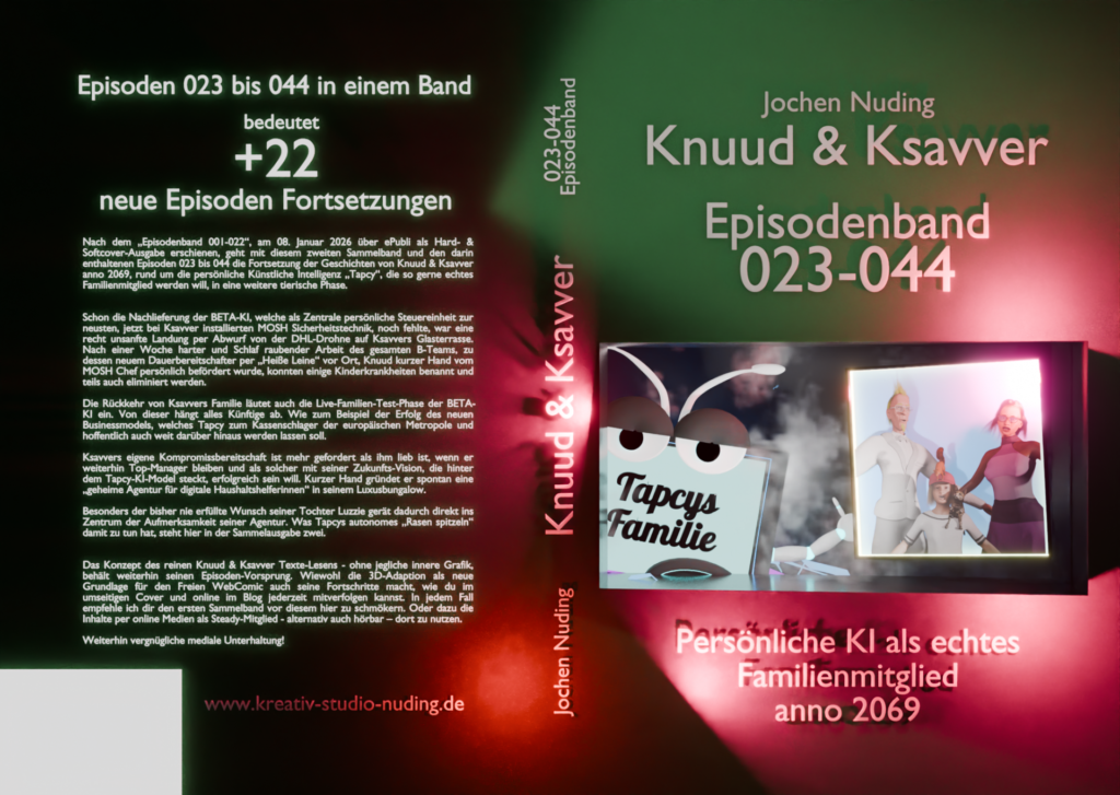 Episodenband 023 - 044 3D-Cover Erstentwurf mit Blender