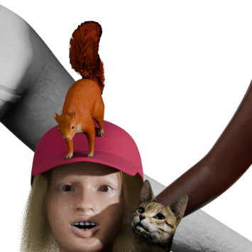 tierisch tierisch Eichhörnchen und Katze